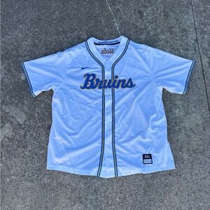 Nike White and Blue Bruins Jersey size 3Xl